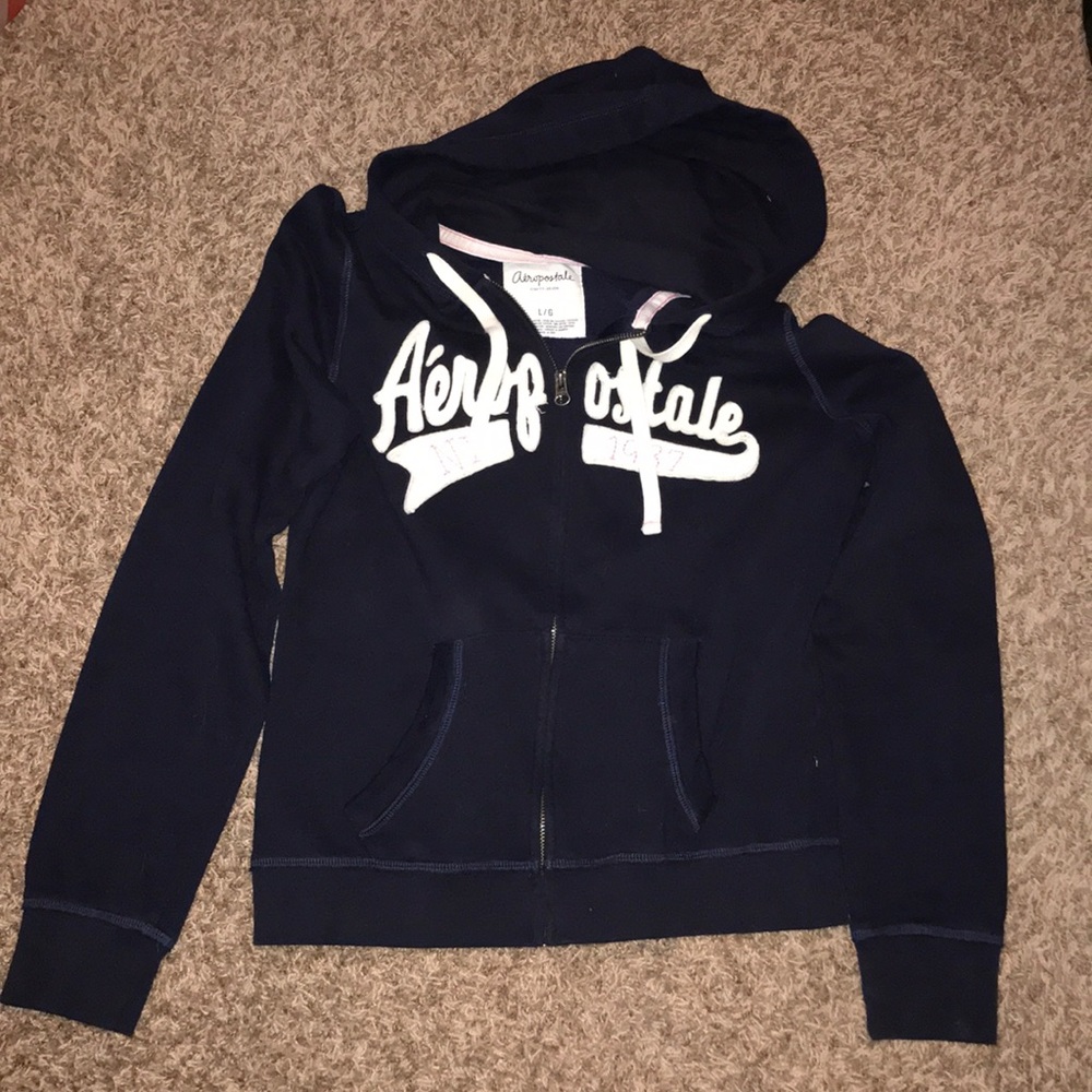 Aeropostale Navy Blue Full Zip Jacket